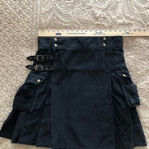 A true kilt in black denim